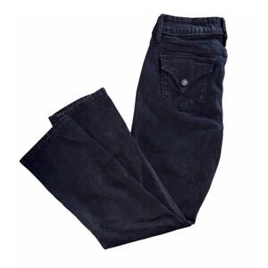 Hudson Black Flap Pocket Straight Denim Jeans size 10